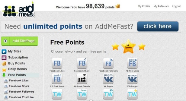  - on addmefast you can get free facebook likes twitter followe!   rs